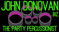 John Donovan The Party Percussionist as seen with 311 and at DJ Times, Mobile Beat and NAMM